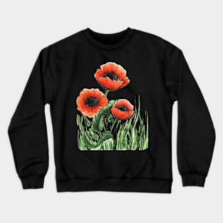 "Poppy flowers" Crewneck Sweatshirt